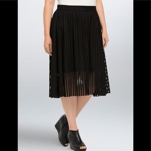 TORRID Mesh Stripe A-Line MIDI Skirt